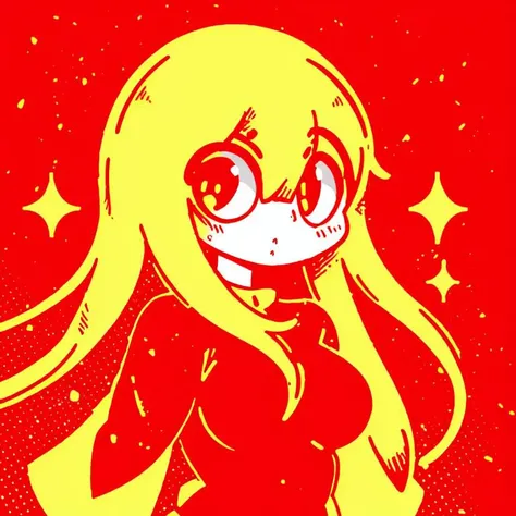 <lora:Diives_Style:0.8>, anime girl, upper body,  <lora:jbs2:1>,  jbstyle,  halftone shading,  red and yellow, digital illustration, smooth shading, smooth gradient