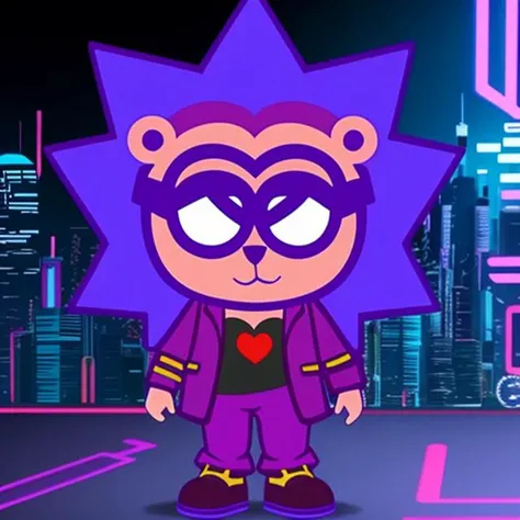 hedgehog Ejik, (cyberpunk outfit:1.2) <lora:Smeshariki0.5-000004:0.65>