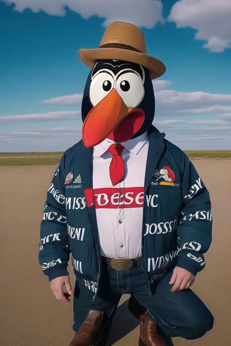 (masterpiece, best quality, high quality, highres, ultra-detailed), penguin Pinn, <lora:Smeshariki0.5:0.75>, drip jacket, shirt, open jacket, looking at viewer, own hands together,<lora:drip_jacket:0.65>, cowboy shot