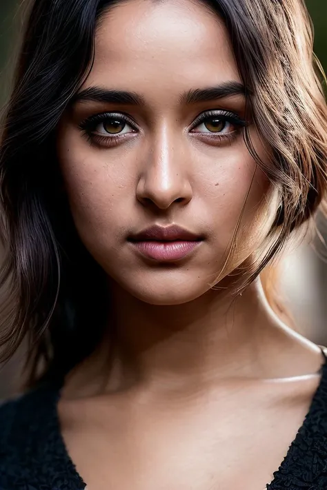 beautiful woman (Shr4dh4K4p00r:.99),( beautiful hair:1.2), ((portrait)), (closeup:1.2), ((from the waist up)), ((( stone walkway ))), natural skin texture, ((dark black eyeliner:1.2)), (( Dress with a Bias Cut :1.2)), 24mm, 4k textures, soft cinematic light, adobe lightroom, photolab, hdr, intricate, elegant, highly detailed, sharp focus, ((((cinematic look)))), soothing tones, insane details, intricate details, hyperdetailed, low contrast, soft cinematic light, exposure blend, hdr, faded, now, ("I've got a bad feeling about this.":1.1)