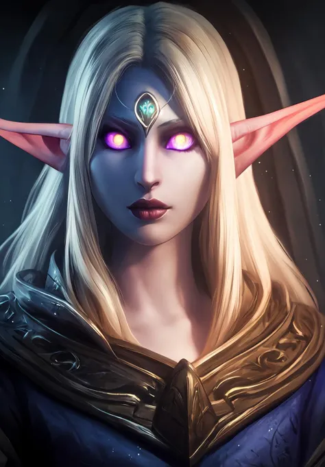 <lora:Night_Elf:0.8>, Night_Elf, 1girl, solo, portrait, glowing eyes, (masterpiece, best quality,perfect lighting)
