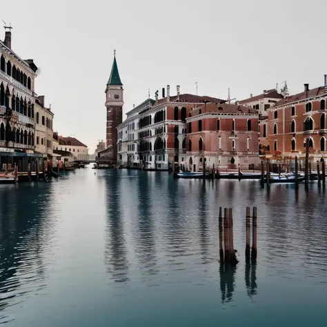 reflections of canals venice, 8k uhd, dslr, soft lighting, high quality, film grain, Fujifilm XT3 <lora:Reflections:0.8>