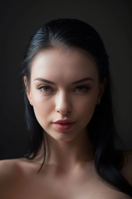 DEN_rubyalexia_SG,
(headshot:1.2) portrait on a (plain dark grey background:1.2), (headshot:1.2), (face focus:1.1), (soft focus:1.2), low lighting, (out of focus:1.2),
bokeh, f1.4, 40mm, photorealistic, raw, 8k, textured skin, skin pores, intricate details <lora:epi_noiseoffset2:1>, epiCRealism