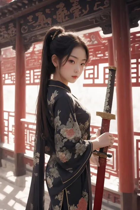 1girl, a sword,chinese temple,
<lora:Chinese style_20230608155715:0.6>