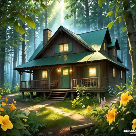 <lora:tecoma SDXL-000005:0.7>
best quality, masterpiece, master of epic, high quality, highres, tecoma, flower, movie, cabin in the woods, cartoon, 2D,