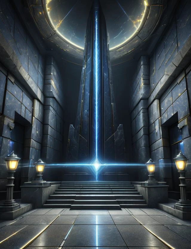 ((best quality)), ((masterpiece)), ((realistic,digital art)), (hyper detailed),DonMDj1nnM4g1cXL Research Facilities, Gabbro stone, Bollard Lights, Moving Head Lights, octane rendering, raytracing, volumetric lighting, Backlit,Rim Lighting, 8K, HDR, <lora:Dj1nnm4g1c:0.8>