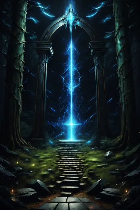 ((best quality)), ((masterpiece)), ((realistic,digital art)), (hyper detailed), Dj1nnm4g1c grimory, magic portal, dark forest, plating, closed, fantasy, magic, whimsical, fairytale, octane rendering, raytracing, volumetric lighting, Backlit,Rim Lighting, 8K, HDR, <lora:Dj1nnm4g1c-000008:1>
