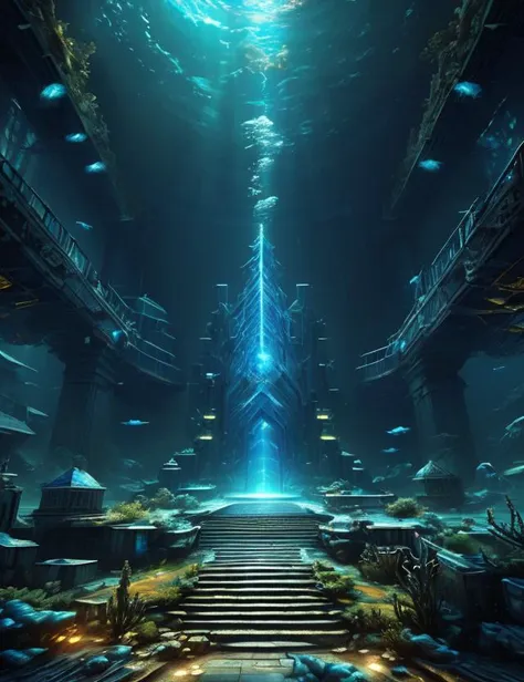 ((best quality)), ((masterpiece)), ((realistic,digital art)), (hyper detailed),DonMDj1nnM4g1cXL  Underwater Base, octane rendering, raytracing, volumetric lighting, Backlit,Rim Lighting, 8K, HDR,   <lora:Dj1nnm4g1c:0.8>