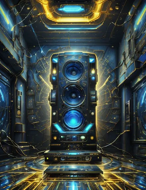 ((best quality)), ((masterpiece)), ((realistic,digital art)), (hyper detailed), Dj1nnm4g1c Karaoke Machine, Decorative Trim,Cable Management Brackets,Holes,Safety Gloves, Mottled, Polished, , scifi, tech, futuristic, futurism, octane rendering, raytracing, volumetric lighting, Backlit,Rim Lighting, 8K, HDR, <lora:Dj1nnm4g1c-000008:1>