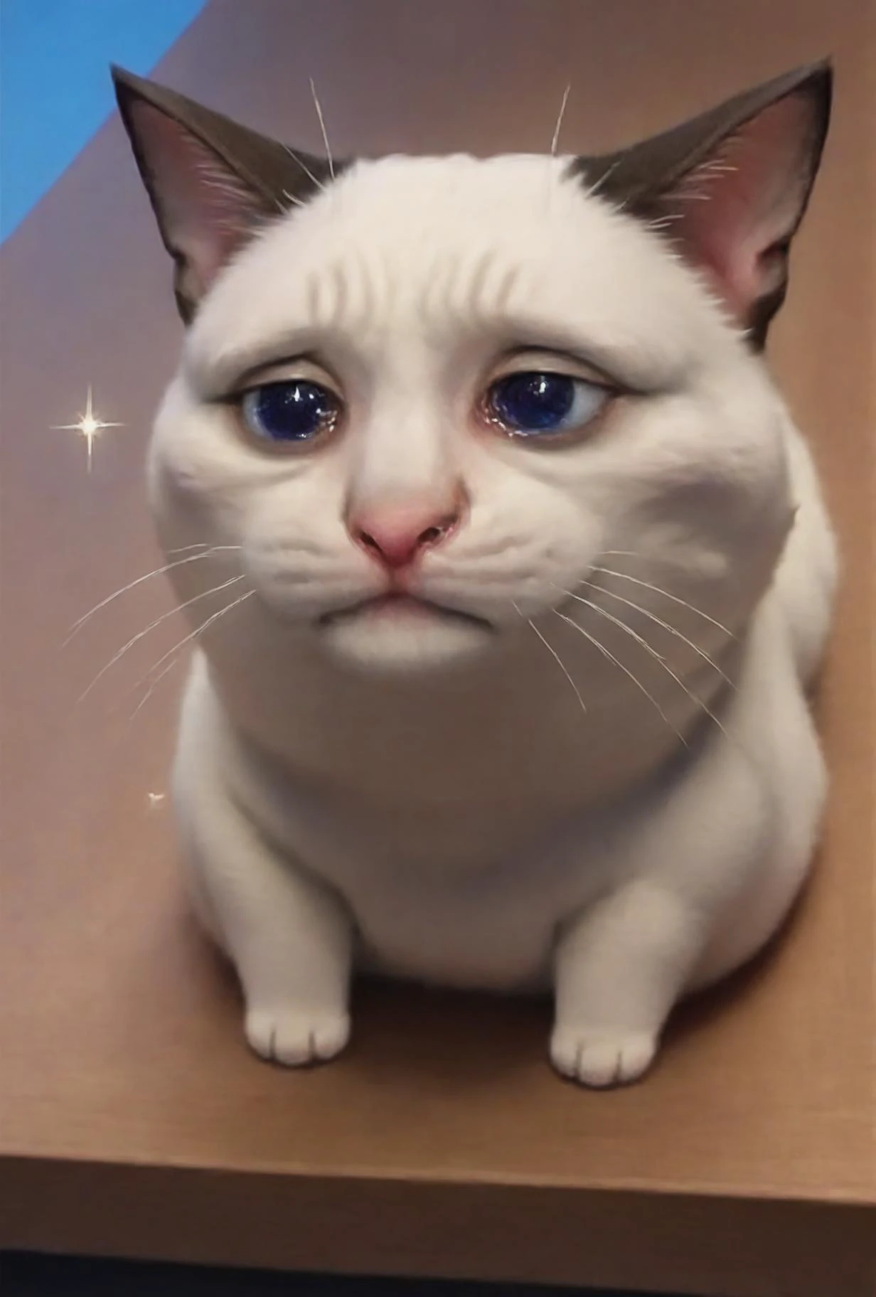 zPDXL, OverallDetail-SDXL, rating_safe, detailed, hi res, realism
BREAK 1boy, solo, animal, sad cat meme cat, young tiny kitten, anthro, short ears, handsomize, muscular, sparkles
<lora:SadCatMeme_ponyXL_v10:0.7> <lora:LeagueOfLegends_ponyXL_v10:1> <lora:handsomize_squidward_ponyXL_v10:1>