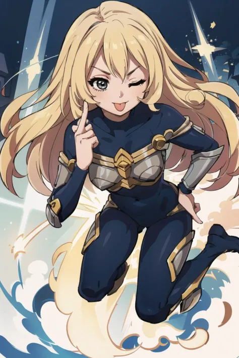 best quality, intricate details,  full body, 


1girl,  


 <lora:luxLeagueOfLegends_v10:0.5>  lux1, lux_(league_of_legends), long hair, solo, bodysuit, (blonde hair:1.3),

 <lora:akanbeFace_akanbev1:0.8> akanbe, finger to eye, one eye closed, tongue out,