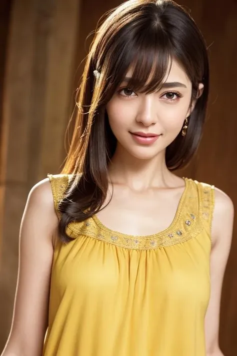 ((Highest quality, 8K, RAW Photos, masterpiece :1.3)), (Realistic、Photorealistic:1.37)、Very detailed、Ultra-high resolution, (Professional Lighting), alone, 1 female, alone, Seeing the viewer, Japanese, Beautiful and elaborate face, Shining Eyes, (Slim waist :1.3), Fine and beautiful skin, Skin Texture, bikini, Beautiful Face, Lip details,Silky beautiful hair、Brown Hair、smile、orgasm、Female dog