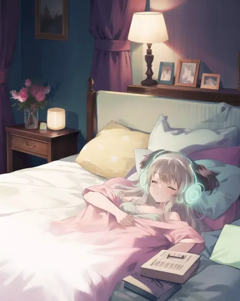 ginny, lying on bed, pink comforter, quilt
<lora:world_witches_LW-step00100000:0.95>