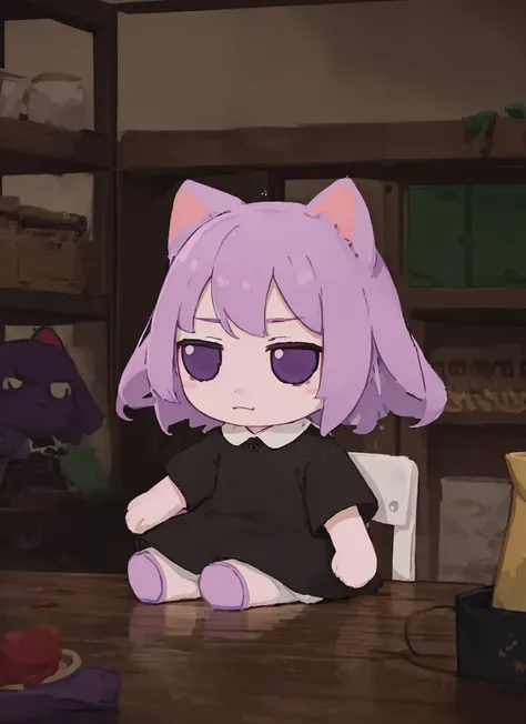 highest quality, best quality, 1girl, sitting,
masunya, (purple skin color:1.1), <lora:my_LoRA_masunya_v3:0.4>
fumo, <lora:fumo_v10:0.7>