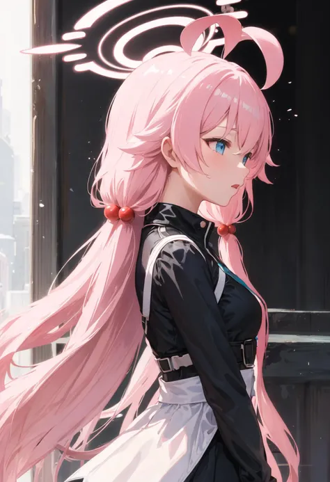 {safe:1.10}, best quality, masterpiece, highres, solo, {hoshino_bluearchive:0.90}, profile, from_side, upper_body