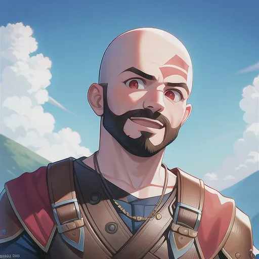 cute portrait of kratos in a colisseum ,  digital art, trending artstation  <lora:RichVIPLora_SD1.5:1>