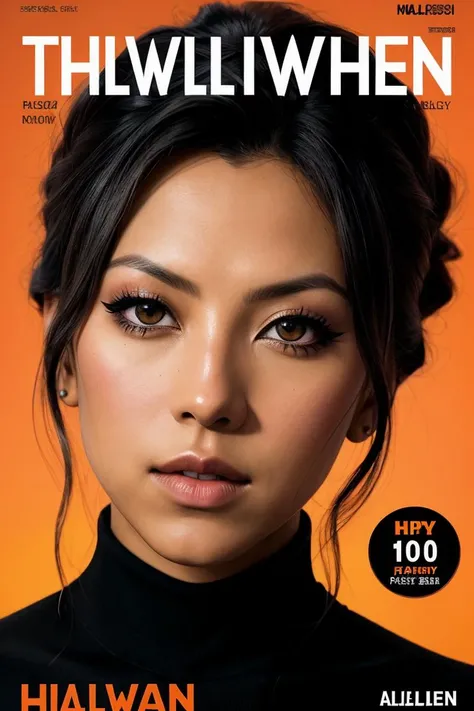 photo of (Koh_LilyMuniHe:0.99), closeup portrait, (tattoos:1.1), perfect hair, hair upsweep updo, posing, (Halloween costume with turtleneck:1.2), (( Sony a9 II Mirrorless Camera:1.1)), 160mm f/8, 1/10s, ISO 25, ((modelshoot)), (film grain:1.3), ((Foundry)), happy, 2000, ((detailed eyes)), (colorful), ((pervpulp15:1.2)), (Halloween Horror magazine cover), ("In Jernau we trust!":1.1),