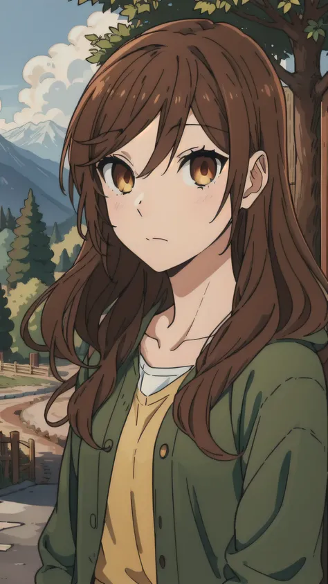 pixel-Hori, 1girl, masterpiece, best quality, forest mountain <hypernet:myhands_22k:0.75> <lora:hori_Kyouko-LoRA:0.75>