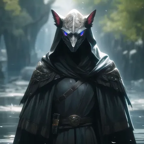 Pet Legion,blue eyes,no humans,animal,glowing,blurry,animal focus,character design,thick coated art,character,wearing armor,wearing a mask,a cool look,the whole body,UHD,8K,unreal engine rendering,glowing_eye,full_shot,assassin,wearing a cloak,<lora:cat and dog:0.9>,<lora:more_details:0.9>,artistic workï¼work of the fine arts,concept art,game artist,art design,on the water,grim,