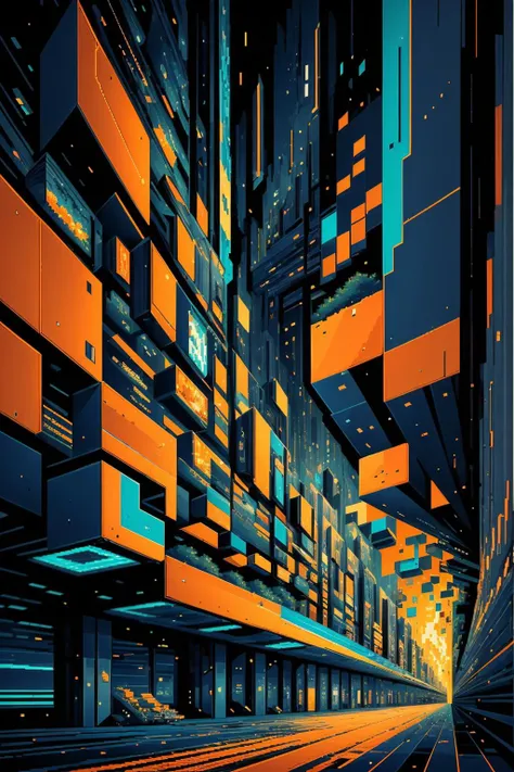 (cottagecore), (geometric:1.2), (pixel_art), (futurism:1.2), impressionist, (detailed), (majestic:1.2), (breathtaking), (suggestive:1.3),(depressing:1.3), (cute:1.4), (enticing:1.4), (irresistible:1.4), disturbing, (fascinating:1.2), (magnetic:1.2), (color_palette:navy:1.1), (color_palette:orange:1)
