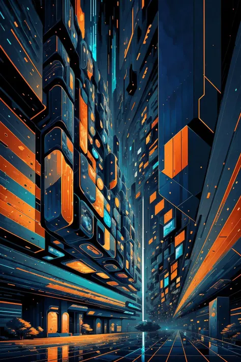 (cottagecore), (geometric:1.2), (pixel_art), (futurism:1.2), impressionist, (detailed), (majestic:1.2), (breathtaking), (suggestive:1.3),(depressing:1.3), (cute:1.4), (enticing:1.4), (irresistible:1.4), disturbing, (fascinating:1.2), (magnetic:1.2), (color_palette:navy:1.1), (color_palette:orange:1)