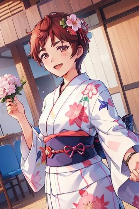 senba,<lora:0849Hsenba-000040:1>,(best quality,ultra-detailed,masterpiece,finely detail,highres),looking_at_viewer,kimono,furisode,print_kimono,obi,sash,