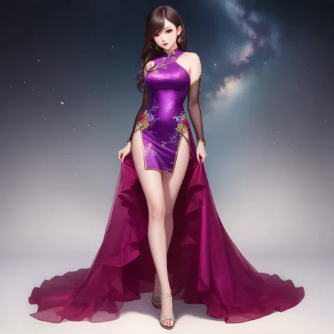 full body, costs, colorful evening dress, <lora:mixLifu10_mixLifu:0.002>, mix_lifu\(cheongsam\), 1girl in full growth, best quality, masterpiece, ultra-detailed, high quality,