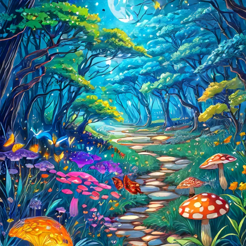 famous artwork by p. craig russell, detailed expressive eyes, fantasy style, the mythical stoic murkdurl with its iconic iridescent feathers vorbeling in the moonlight, it often lorbsladders among the bioluminescent mushrooms and glowing fireflies in the doodleflorping forest glades on planet blerflam i BREAK, trippy, psychedelic, colorful, 2d, anime, detailed, illustration, intricate, <lora:LORA-XenoDetailer-v3:0.75>, <lora:sharpen-soften:-0.5>