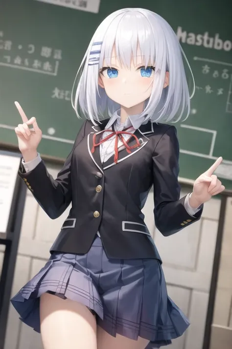 ((masterpiece, best quality:1.2)), (ultra-detailed:1.2),  <lora:tobiichiOrigamiDateALive7_v10:0.8>, tobiichi origami, origami tobiichi, origami, data a live, white hair, short hair, (schl1),