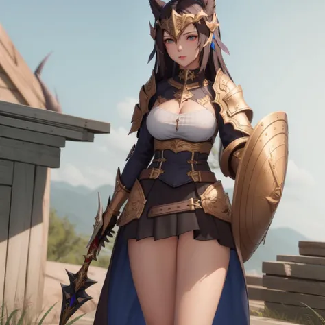 1girl, in full growth, best quality, masterpiece, <lora:paladinFashion_v10:0.65>, < lora:Paladin_Glam:0.655>