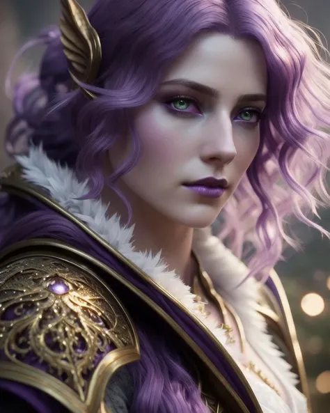 a woman princess of ice,  volumetric lighting, highly detailed, 
style 3/4, Photorealism, Bokeh blur, High detail close-up head, 
facing camera, realistic digital painting
portrait of a gothic female blood elf, (curly hair:1.1), (purple
hair:1.3), magical dark and red universe, magic cloth armor
with red and yellow engrave in intricate details, (abstract
background:1.2), (light particle:1.1), (very detailed skin:1.2),
(game concept:1.3), (elden ring style:1.3), (arcane style:0.8),
(depth of field:1.3), global illumination, art by hoang lap and
fuji hoko and artgerm and greg rutkowski and viktoria
gavrilenk