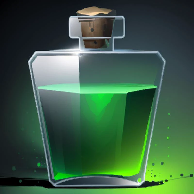 ((masterpiece,best quality)), <lora:FantasyIcons_Potions:0.8>, green potion, glass