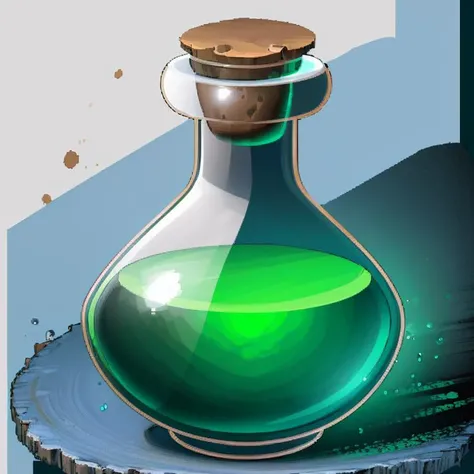 ((masterpiece,best quality)), absurdres, <lora:FantasyIcons_Potions:0.8>, green potion