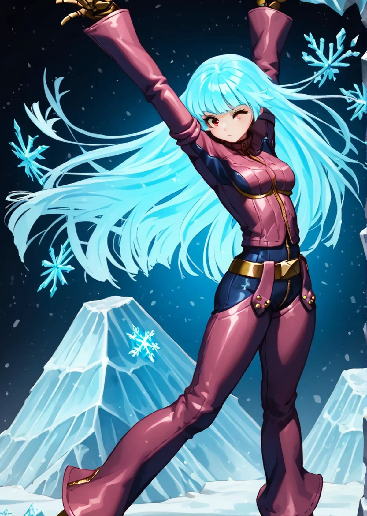 score 9, score 8 up, score 7 up, rating questionable,
detailed background,
<lora:kula.pony:1>,
kula,
wide hips, shiny skin,
glowing hair,
iceberg, blue background, snowflake,
arms forward,
<lora:Anime_Figure_P1:1>