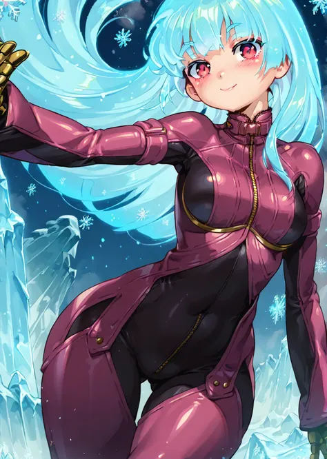 score 9, score 8 up, score 7 up, rating questionable,
detailed background,
<lora:kula.pony:1>,
kula,
wide hips, shiny skin,
glowing hair,
iceberg, blue background, snowflake,
smile, blush,
<lora:HappoubiJP:1>