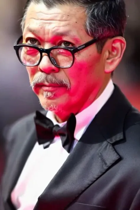 a men as movie star, (medium closeup:1.4), (face focus:1.2), modelshoot style, (extremely detailed CG unity 8k wallpaper), Intricate, High Detail, Sharp focus, dramatic, ((movie premiere gala)), ((standing on the red carpet)),(looking at viewer), (detailed pupils:1.2), (elegant black suit:1.3), (dimly lit) <lora:luojingmin_20230630141413:0.8>