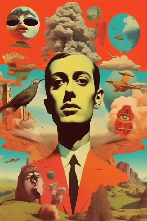 <lora:Victor Moscoso Style:1>Victor Moscoso Style - surreal collage in the style of Tyler Spanglerno text