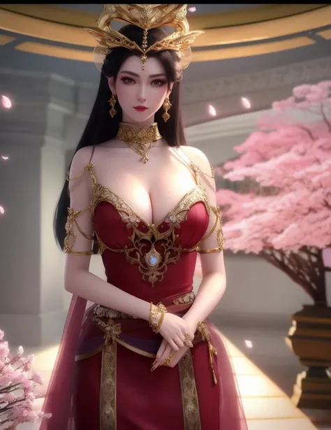 ultra realistic 8k cg, picture-perfect face, flawless, clean, masterpiece, professional artwork, famous artwork, cinematic lighting, cinematic bloom, perfect face, beautiful face, fantasy, dreamlike, unreal, science fiction,  beautiful clothes, lace, lace trim, lace-trimmed legwear,  (rich:1.4), prestige, luxury, jewelry, diamond, gold, pearl, gem, sapphire, ruby, emerald, intricate detail, delicate pattern, charming, alluring, seductive, erotic, enchanting, hair ornament, necklace, earrings, bracelet, armlet,halo
((,1girl, ,))(((, 1girl,  solo, cherry blossoms,sakuramon,looking at viewer,     )))((1girl, solo, ,looking_at_viewer, ,, large breasts,cleavage, dress, makeup,  ))   <lora:DA_MedusaSnake:0.8>
