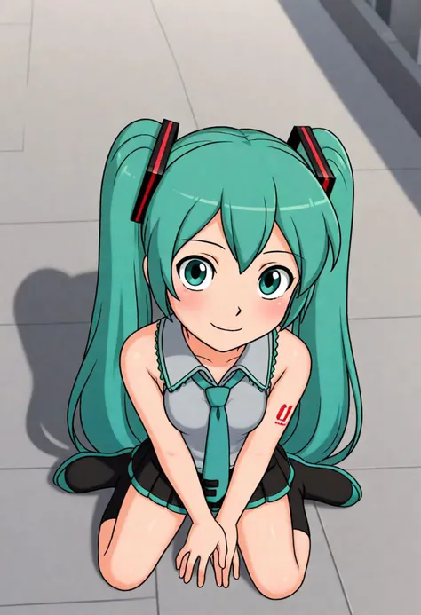 <lora:Hyper-SDXL-8steps-lora:1><lora:Fixhands_anime_bdsqlsz_V1:1>
zPDXL2, outdoors, city, tokyo, japan,
from above, hands between legs, Teasing, A playful smirk, a raised eyebrow, and a hint of dominance.,
1girl, solo, clothed, hatsune miku, green hair, green eyes, twintails,
<lora:artist-k02_XL(pony)v10:0.9>