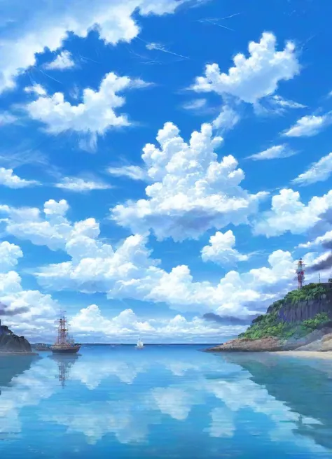 <lora:PE_AnimeBG:1> PEAnimeBG, anime, background,
harbor, ocean,cloud, blue_sky, star_(sky), cloudy,
masterpiece, high resolution, octance 4k, high detail