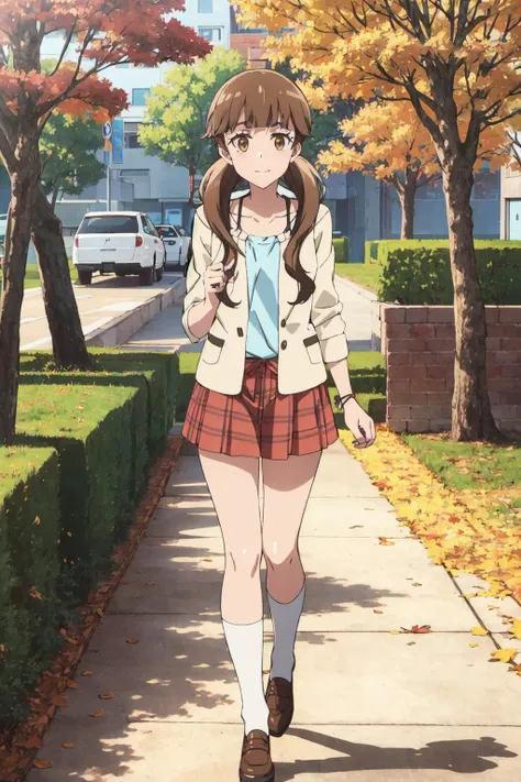 <lora:0020HSCtakayashikiaya:1>,takayashikiaya,1girl,solo,walking,in autumn,