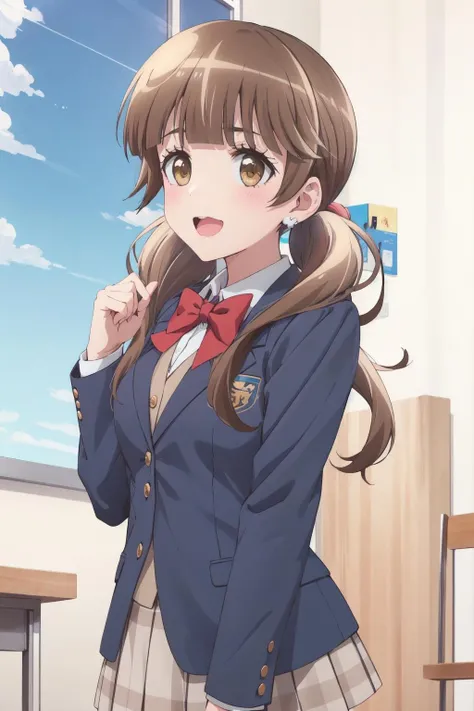 <lora:0020HSCtakayashikiaya:1>,takayashikiaya,school_uniform,blazer,1girl,solo,