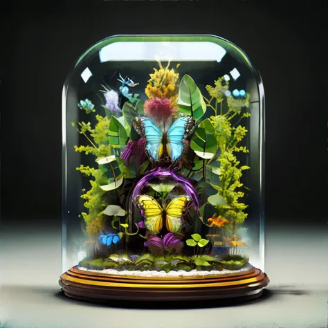 <lora:biochemical:1.0>, cinsdia, butterfly in display case, volumetric lighting, intricate detail, masterpiece, 8k, high resolution, shallow depth of field, sharp focus