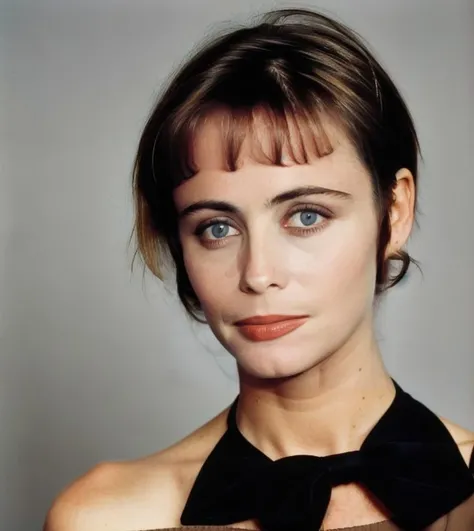 emmanuelle_beart,(brunette:1.5),(short hair:1.5),<lora:emmanuelle_beart-000007:0.6>,