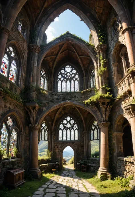 breathtaking photo, realistic , realism, 4k.
easter egg (form of chapel)
ruins, gothic chapel . award-winning, professional, highly detailed