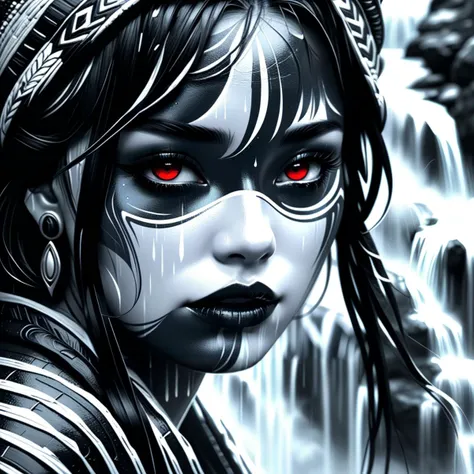 Cel Shaded Art of Silhouette style line art trinket depicting a Forbidden person, blurry image in background, hint of Ruby
Boudoir Poses That Tease it Down, expressive, erotic
Kiyoji Åtsuji, natural, shimmering, vibrant, gothic, rpg,1400ad, ultra detailed, detailed, immersive, reminiscent of high fantasy RPG games, HD, masterpiece, best quality, hyper detailed, super realistic, perfect face, perfect hands, award-winning, professional, breathtaking, linquivera
peculiar Waterfall
melancholy weather
tribal style . indigenous, ethnic, traditional patterns, bold, natural colors, highly detailed
<lora:MJ52:0.5> <lora:clothing_slider_v19:1> <lora:sd_xl_dpo_lora_v1:1> <lora:linquivera:1> . High contrast, minimalistic, black and white, stark, dramatic, 2D, flat color, toon shading, cel shaded style