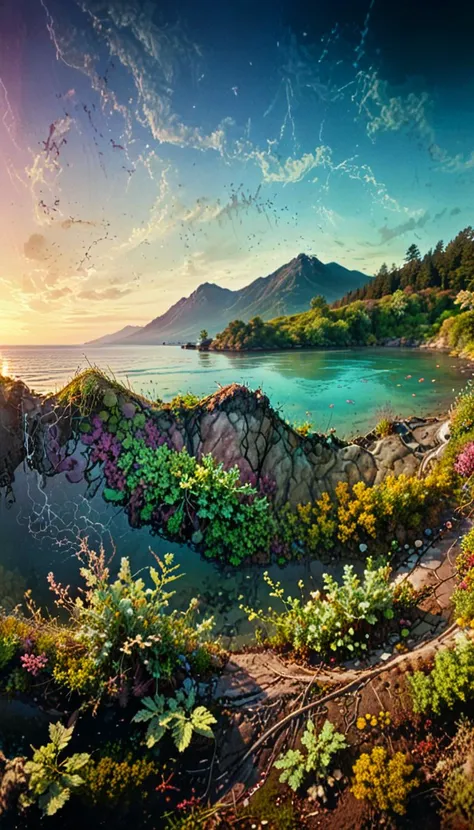 analog film photo photography,(vibrant colors:0.8), a fantastic landscape at night covered in magical plantlife, (quantum waveform:0.7) . faded film, desaturated, 35mm photo, grainy, vignette, vintage, Kodachrome, Lomography, stained, highly detailed, found footage