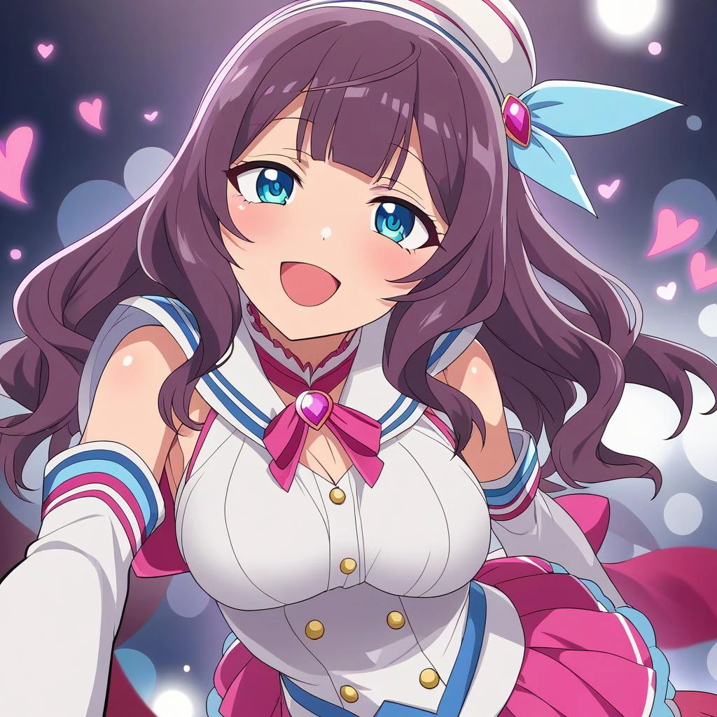 score_9, source_anime screencap, masterpiece, animation screencap, awesome top artist illustration, gravure beautiful poses, (kawaii:1.2), extremely detailed, high quality, masterpiece, sexy gravure poses,fullbody, nakayoshi pripara idol, layered frill skirt, sailor uniform dress, large breasts, smile, open mouth, yumekawa fasion, dynamic hair, white background, open mouth, various hair styles and various hair colors, heart jewel, transform scene effect high quality background, perfect anatomy, very high resolution absurdres, insane sharpness, global illumination, perfect female proportion, 135mm f1.4, bokeh, glossy skin oily, perfect anatomy, clothes reflecting light, extremely shiny clothes,masterpiece, best quality, <lora:sd_xl_dpo_turbo_lora_v1-128dim:0.5>, <lora:offset_0.2:0.1>