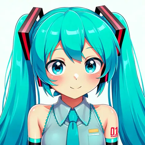 1girl, hatsune miku, upper body