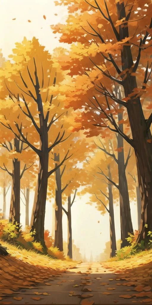 (Best quality,masterpiece), <lora:NewFlat2-000014:0.7>,Art\(Illustration\), Season\(Autumn\), no humans,